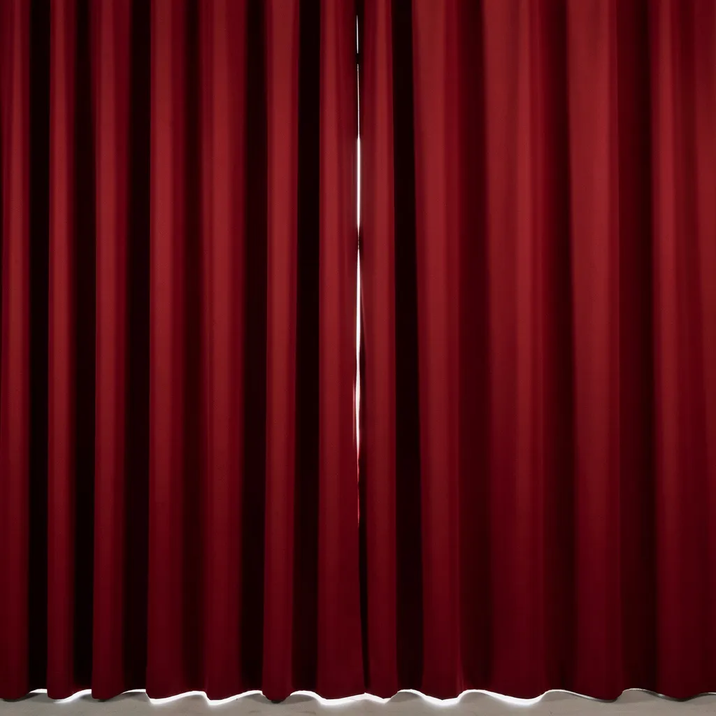 Blackout curtains in deep red for window styling